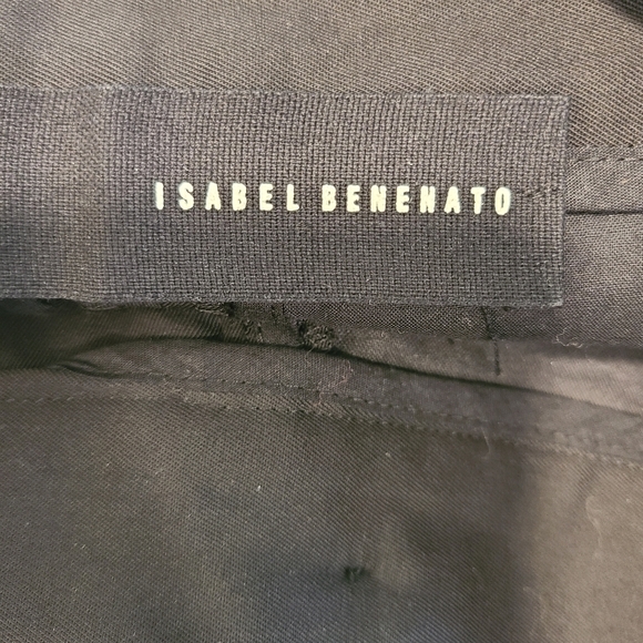 Isabel Benenato Black Wool Slim Pants - Picture 6 of 8